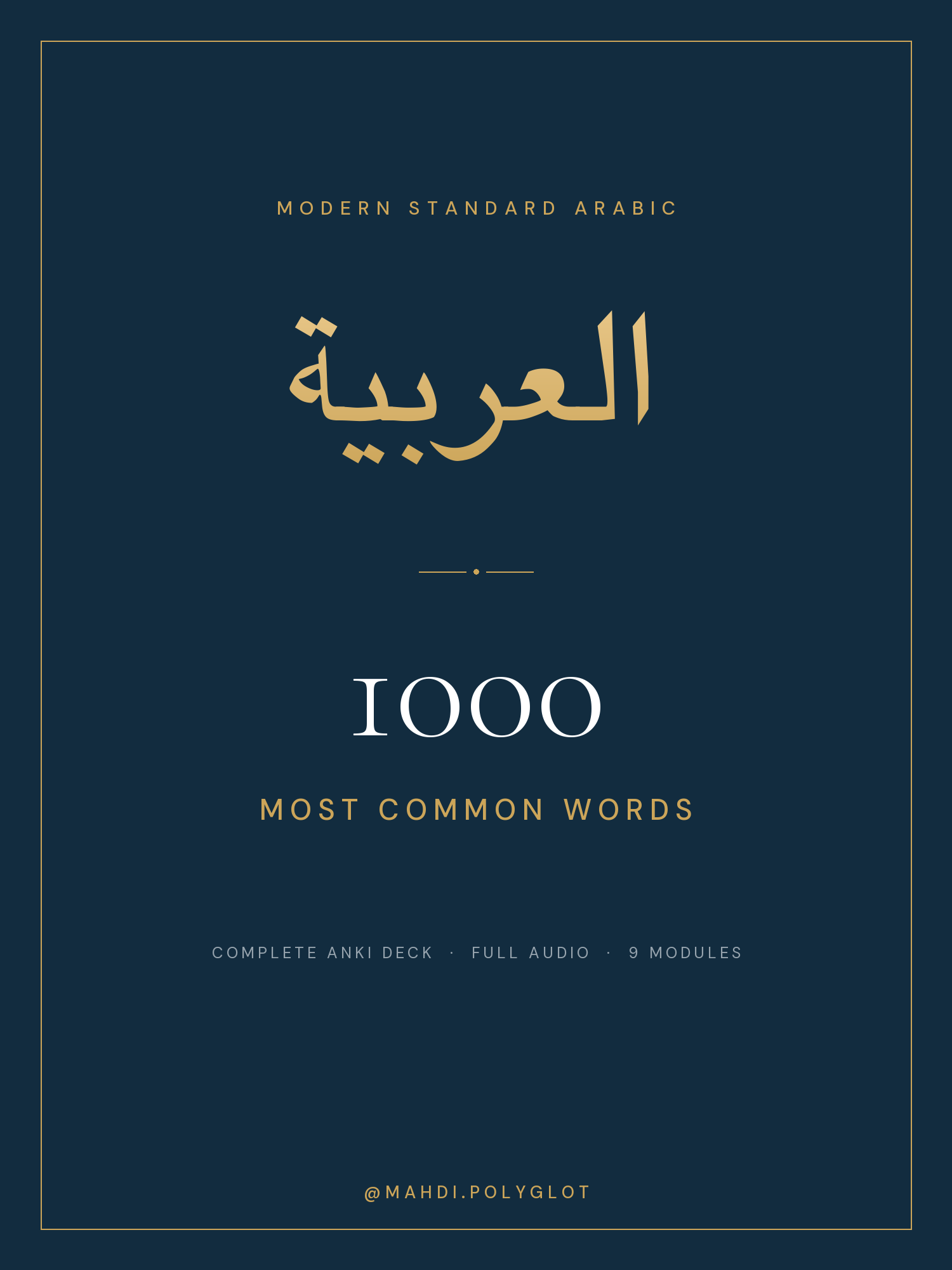 Arabic: 1000 Most Common Words flashcard deck cover