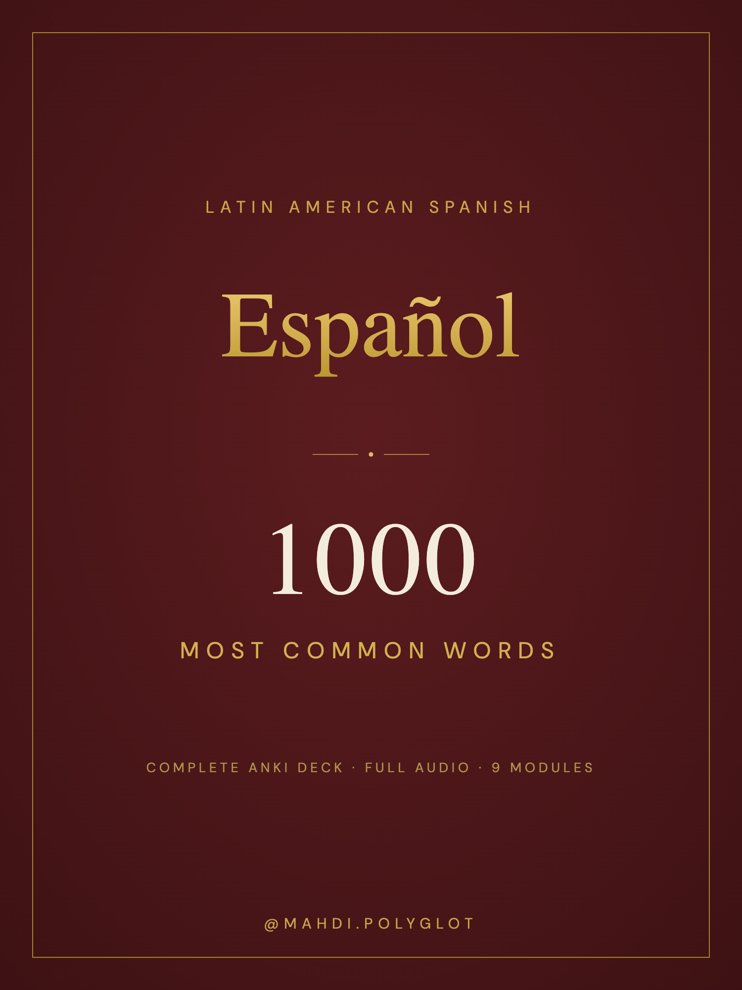 Spanish: 1000 Most Common Words flashcard deck cover